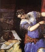 TINTORETTO, Jacopo Judith and Holofernes (detail) s oil painting on canvas